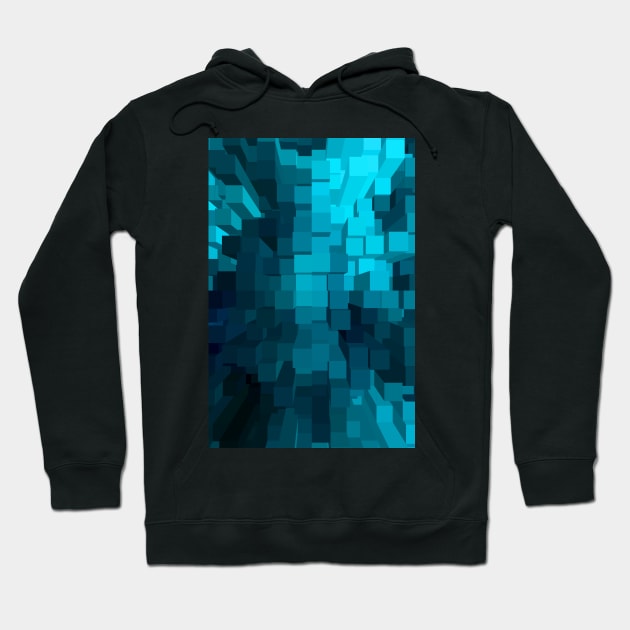 Blue Cubes Hoodie by piksimp